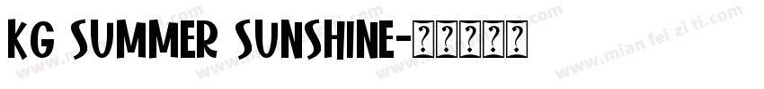 KG Summer Sunshine字体转换